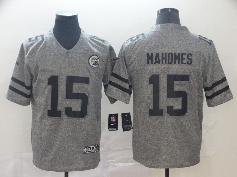 Men Kansas City Chiefs #15 Mahomes Gray Nike Vapor Untouchable Stitched Gridiron Limited NFL Jerseys